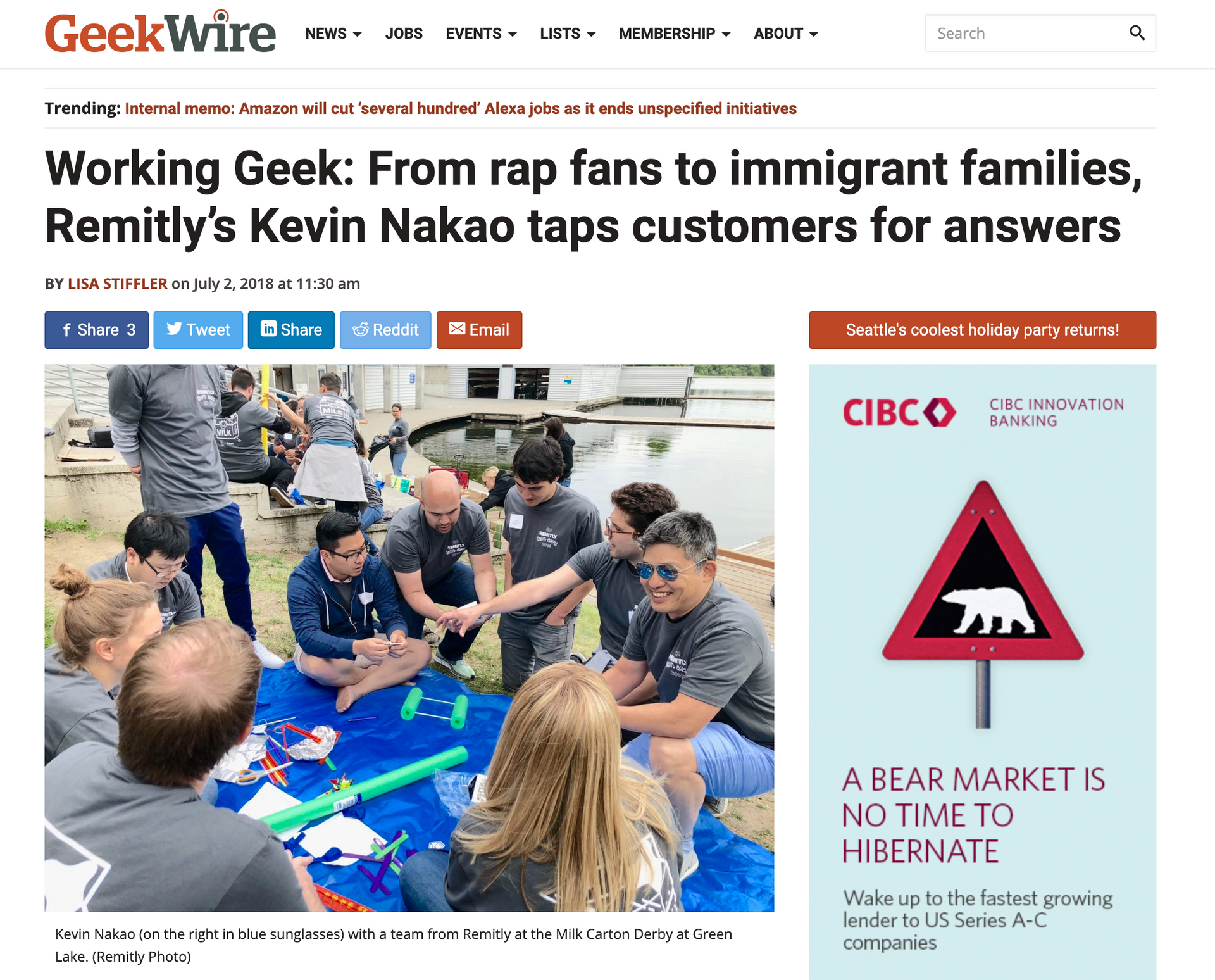 GeekWire Working Geek Feature: From rap fans to immigrant families, Remitly's Kevin Nakao taps customers for answers